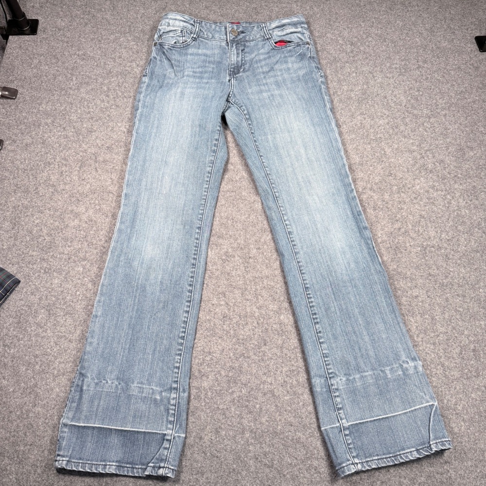 Sasson Bootcut Boogie Jeans 4 Last Dance Wash Rhinestone Pockets Low Rise Y2k